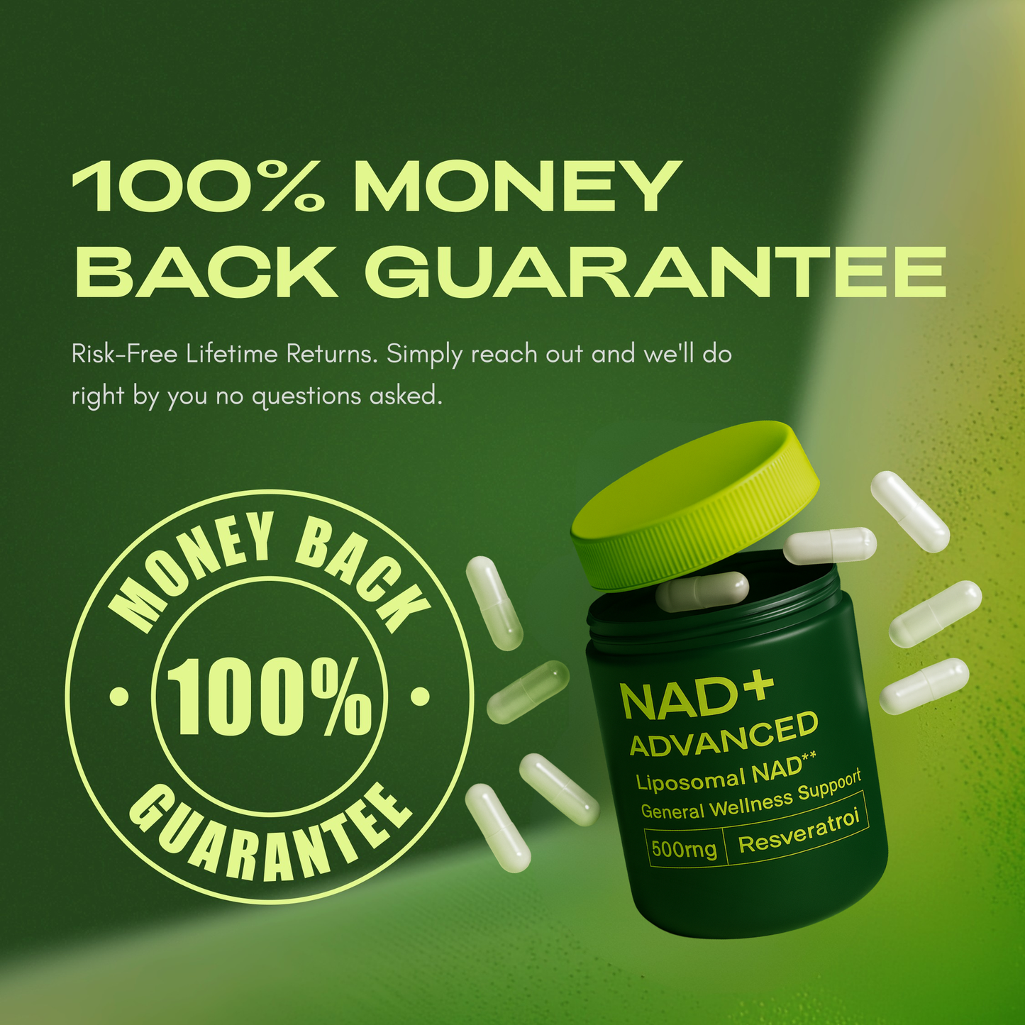 NAD+ Advanced Anti-Aging Supplement With Resveratrol
